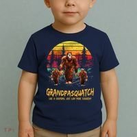 Grandpa Squatch Like A Grandpa Just Way More Squatchy Retro Toddler T-Shirt thumb 2