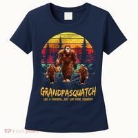 Grandpa Squatch Like A Grandpa Just Way More Squatchy Retro Women's T-Shirt thumb 0