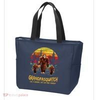 Grandpa Squatch Like A Grandpa Just Way More Squatchy Retro Tote Bag thumb 3
