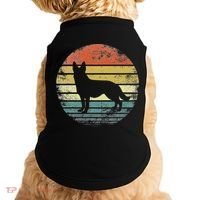 German Shepherd Lover Owner Gift Retro Sunset Dog Doggie Tank thumb 0