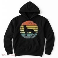 German Shepherd Lover Owner Gift Retro Sunset Dog Hoodie thumb 0
