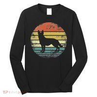 German Shepherd Lover Owner Gift Retro Sunset Dog Long Sleeve Shirt thumb 0