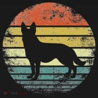 German Shepherd Lover Owner Gift Retro Sunset Dog Long Sleeve Shirt thumb 2