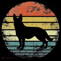 German Shepherd Lover Owner Gift Retro Sunset Dog Sweatshirt thumb 3