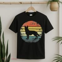 German Shepherd Lover Owner Gift Retro Sunset Dog T-Shirt thumb 2