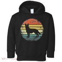 German Shepherd Lover Owner Gift Retro Sunset Dog Toddler Hoodie thumb 0