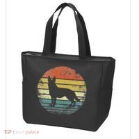 German Shepherd Lover Owner Gift Retro Sunset Dog Tote Bag thumb 3