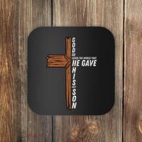 God So Loved The World John 3 16 Christian Coaster thumb 0