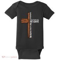 God So Loved The World John 3 16 Christian Baby Bodysuit thumb 0