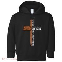 God So Loved The World John 3 16 Christian Toddler Hoodie thumb 0