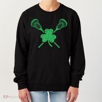 Green Shamrock Lacrosse Irish St. PatrickS Day Women's Sweatshirt thumb 0