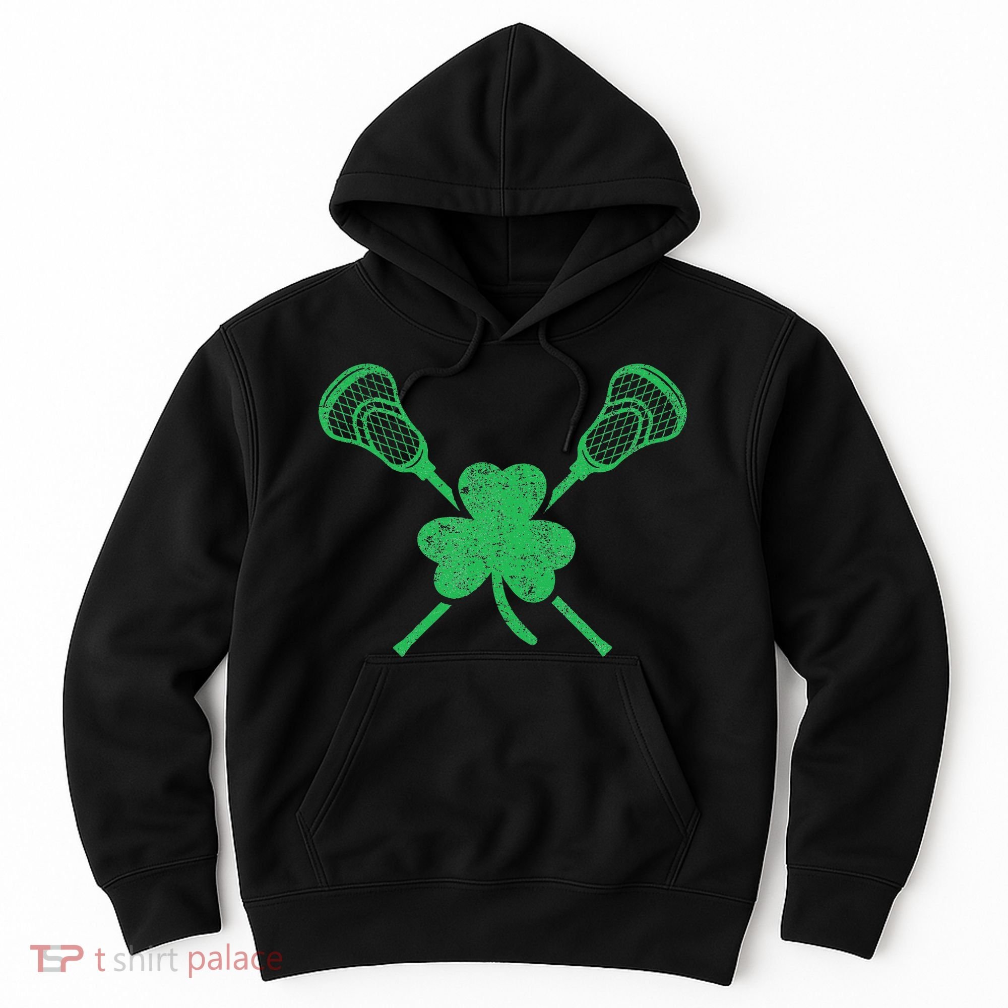 Green Shamrock Lacrosse Irish St. PatrickS Day Hoodie