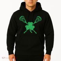 Green Shamrock Lacrosse Irish St. PatrickS Day Hoodie thumb 2