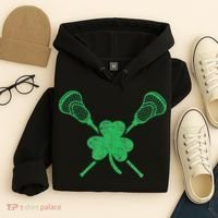 Green Shamrock Lacrosse Irish St. PatrickS Day Hoodie thumb 4