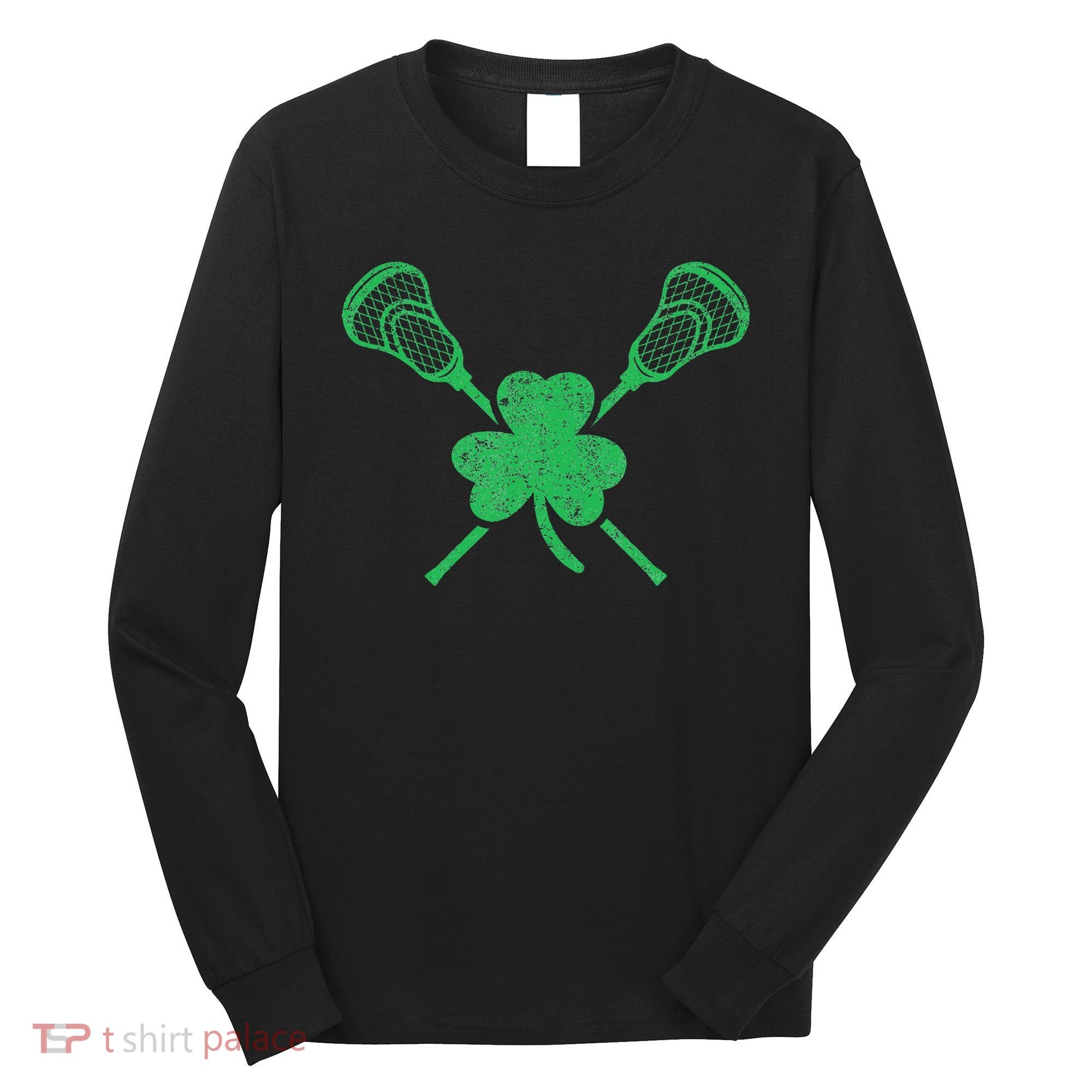 Green Shamrock Lacrosse Irish St. PatrickS Day Long Sleeve Shirt