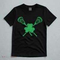 Green Shamrock Lacrosse Irish St. PatrickS Day T-Shirt thumb 5