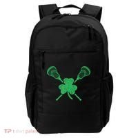 Green Shamrock Lacrosse Irish St. PatrickS Day Backpack thumb 0