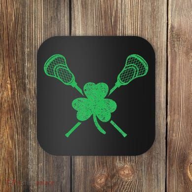 Green Shamrock Lacrosse Irish St. PatrickS Day Coaster