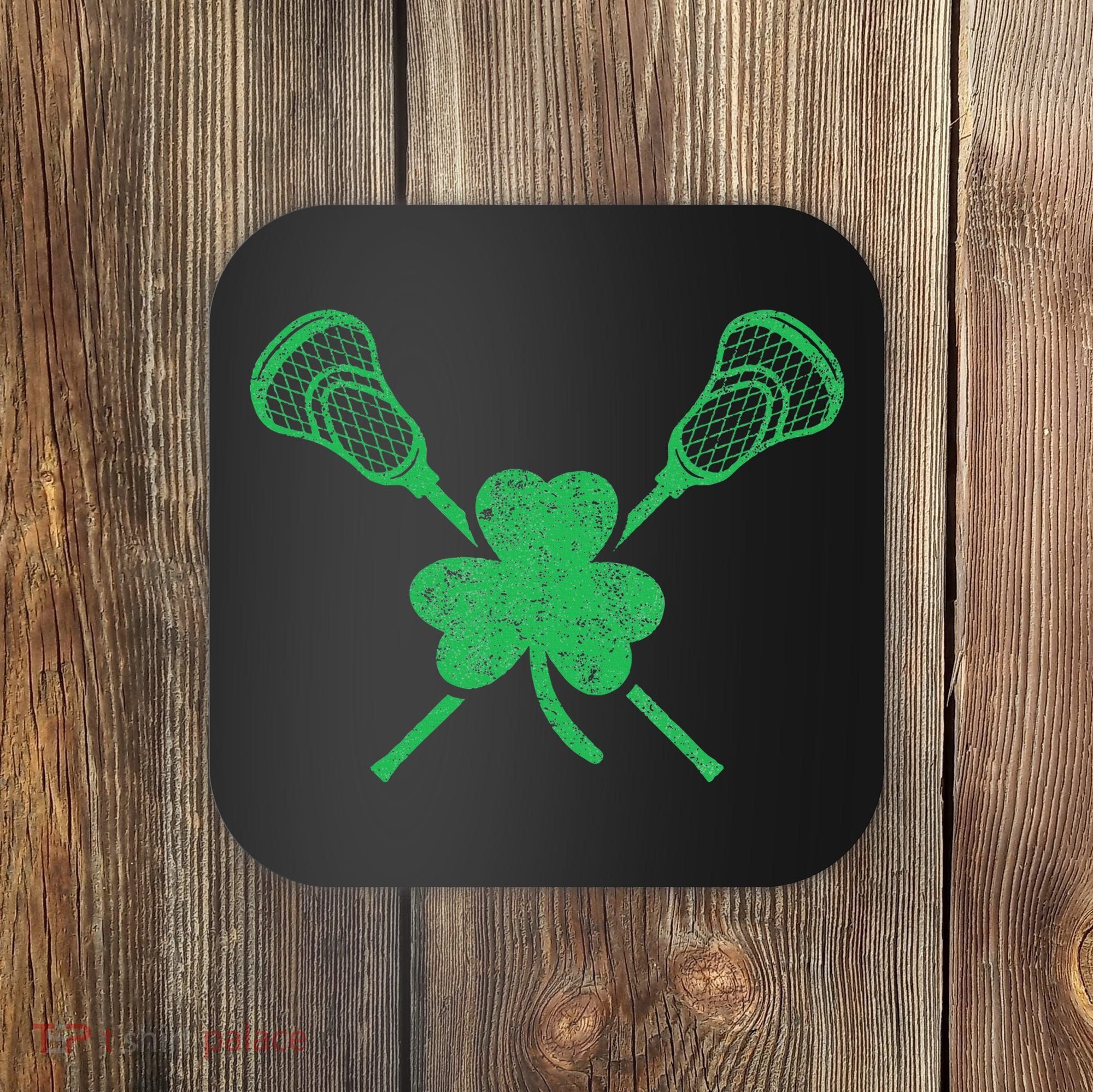 Green Shamrock Lacrosse Irish St. PatrickS Day Coaster
