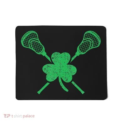 Green Shamrock Lacrosse Irish St. PatrickS Day Mousepad