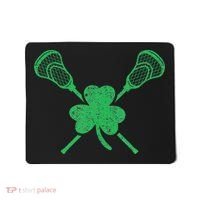 Green Shamrock Lacrosse Irish St. PatrickS Day Mousepad thumb 0