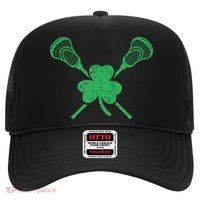 Green Shamrock Lacrosse Irish St. PatrickS Day Hat thumb 0