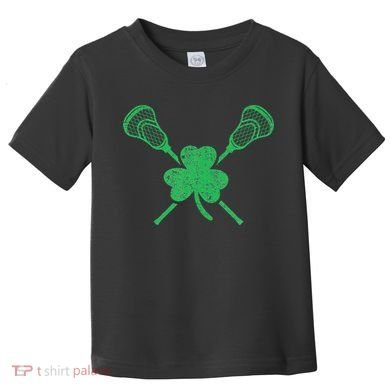 Green Shamrock Lacrosse Irish St. PatrickS Day Toddler T-Shirt
