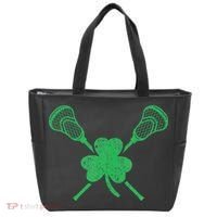 Green Shamrock Lacrosse Irish St. PatrickS Day Tote Bag thumb 0