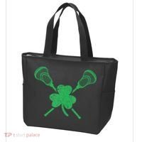 Green Shamrock Lacrosse Irish St. PatrickS Day Tote Bag thumb 3