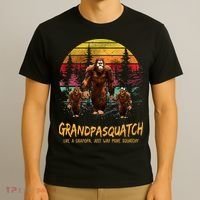 Grandpa Squatch Like A Grandpa Just Way More Squatchy Retro T-Shirt thumb 3