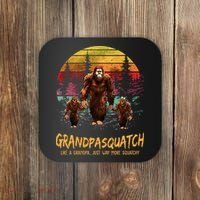 Grandpa Squatch Like A Grandpa Just Way More Squatchy Retro Coaster thumb 0
