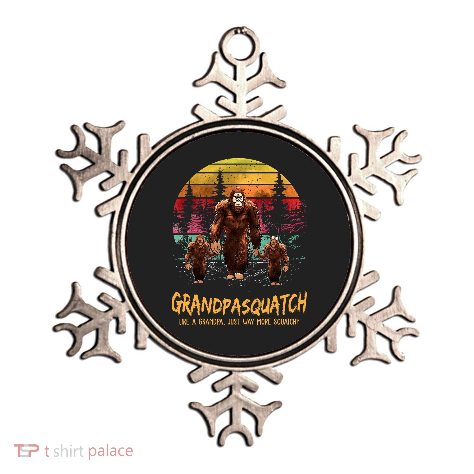 Grandpa Squatch Like A Grandpa Just Way More Squatchy Retro Ornament