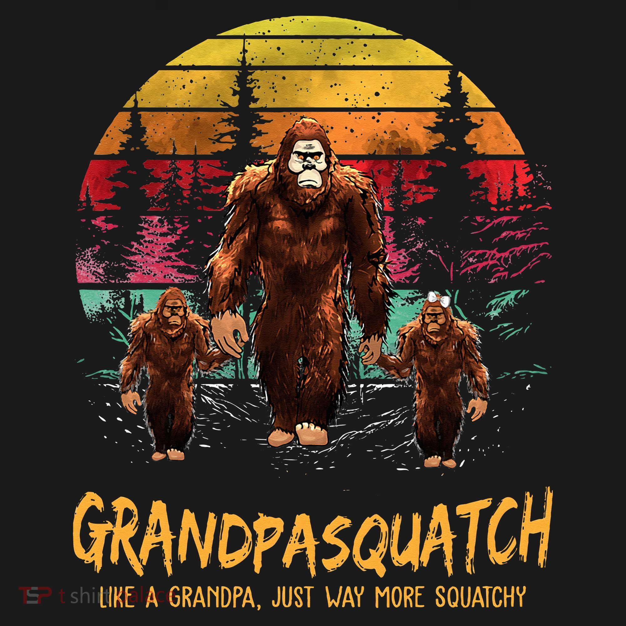Grandpa Squatch Like A Grandpa Just Way More Squatchy Retro Ornament