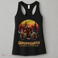 Grandpa Squatch Like A Grandpa Just Way More Squatchy Retro Women's Tank Top thumb 3
