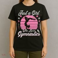 Gymnastic Sport Lover Just A Girl Who Loves Gymnastics T-Shirt thumb 4