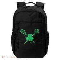 Green Shamrock Lacrosse Irish St Patrick's Day Backpack thumb 0