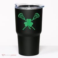Green Shamrock Lacrosse Irish St Patrick's Day Tumbler thumb 0