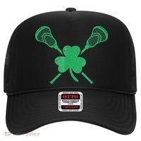 Green Shamrock Lacrosse Irish St Patrick's Day Hat thumb 0