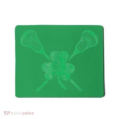 Green Shamrock Lacrosse Irish St Patrick's Day Mousepad