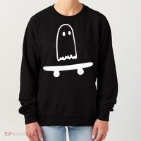 Ghost Skateboard Lazy Halloween Costume Women's Sweatshirt thumb 0