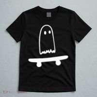 Ghost Skateboard Lazy Halloween Costume T-Shirt thumb 5