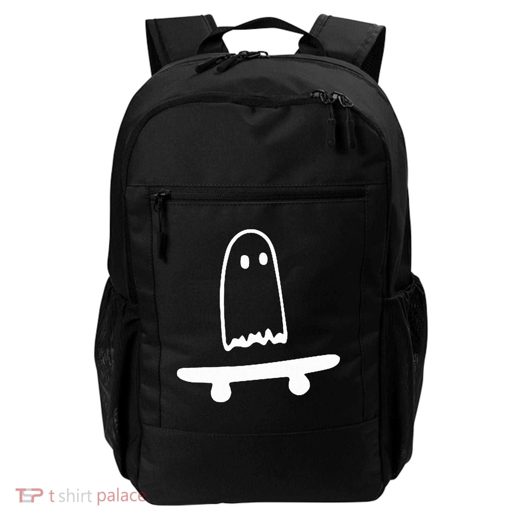 Ghost Skateboard Lazy Halloween Costume Backpack