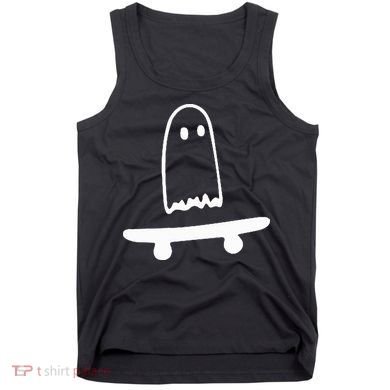 Ghost Skateboard Lazy Halloween Costume Tank Top