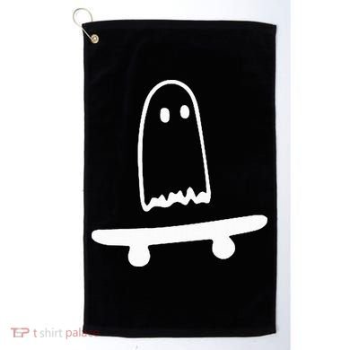 Ghost Skateboard Lazy Halloween Costume Golf Towel