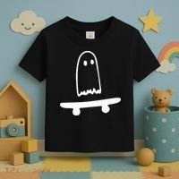 Ghost Skateboard Lazy Halloween Costume Toddler T-Shirt thumb 3