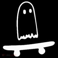 Ghost Skateboard Lazy Halloween Costume Visor thumb 3