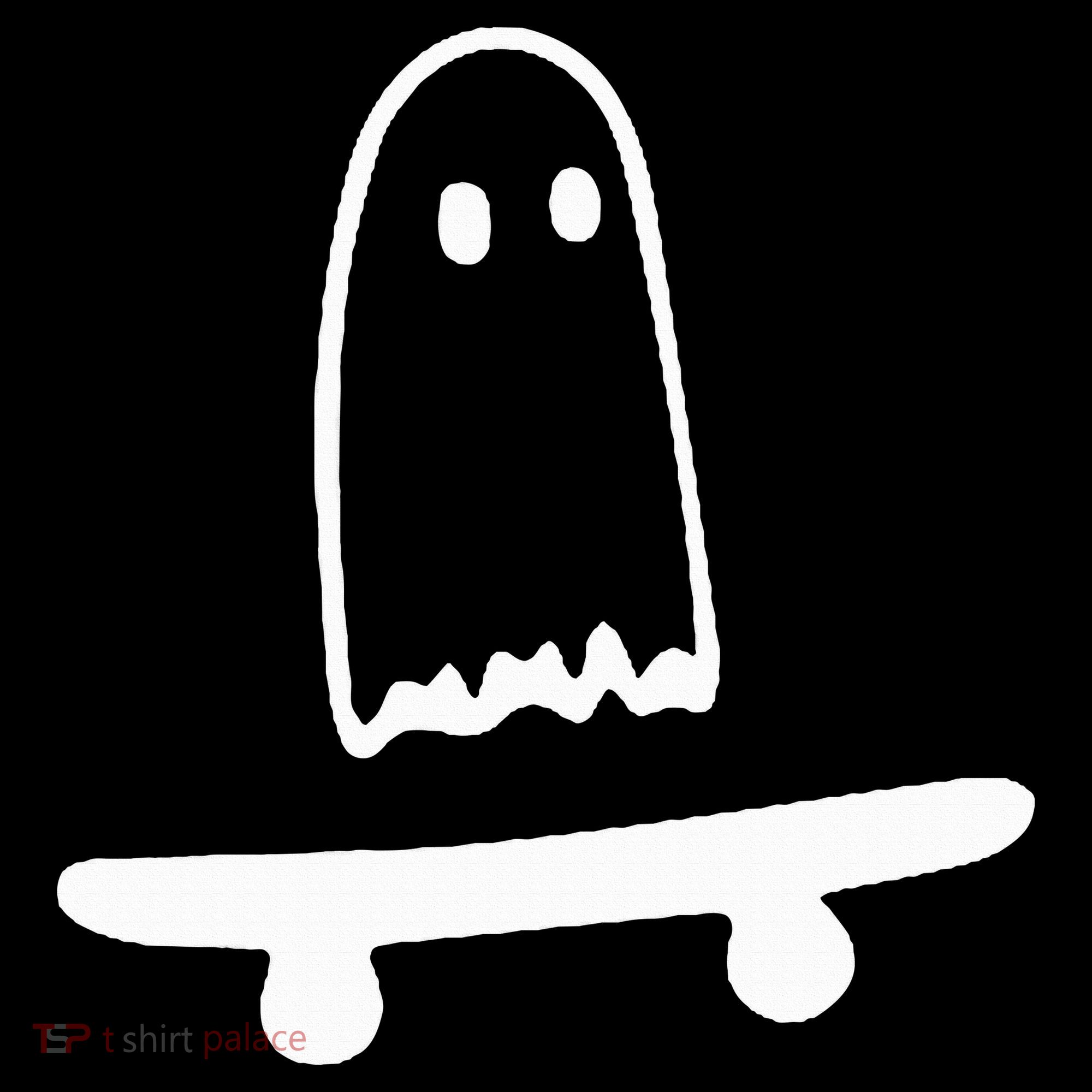 Ghost Skateboard Lazy Halloween Costume Visor