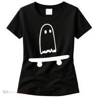 Ghost Skateboard Lazy Halloween Costume Women's T-Shirt thumb 0