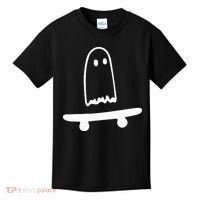 Ghost Skateboard Lazy Halloween Costume Kids T-Shirt thumb 0