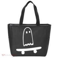 Ghost Skateboard Lazy Halloween Costume Tote Bag thumb 0